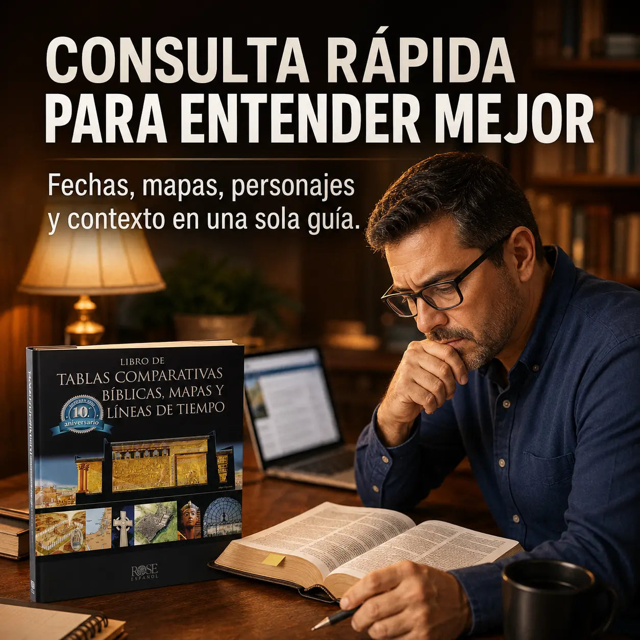 Cronix® Libro de Tablas Comparativas Bíblicas, Mapas y Líneas de Tiempo by Rose Publishing edición 10 aniversario en español