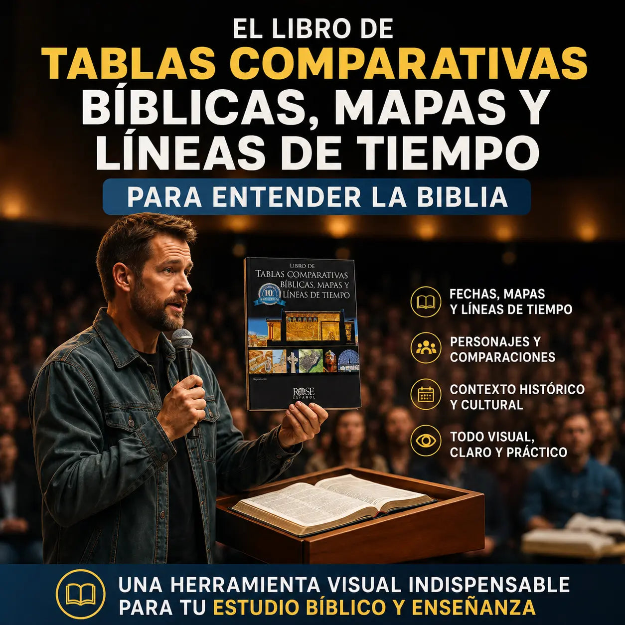 Cronix® Libro de Tablas Comparativas Bíblicas, Mapas y Líneas de Tiempo by Rose Publishing edición 10 aniversario en español