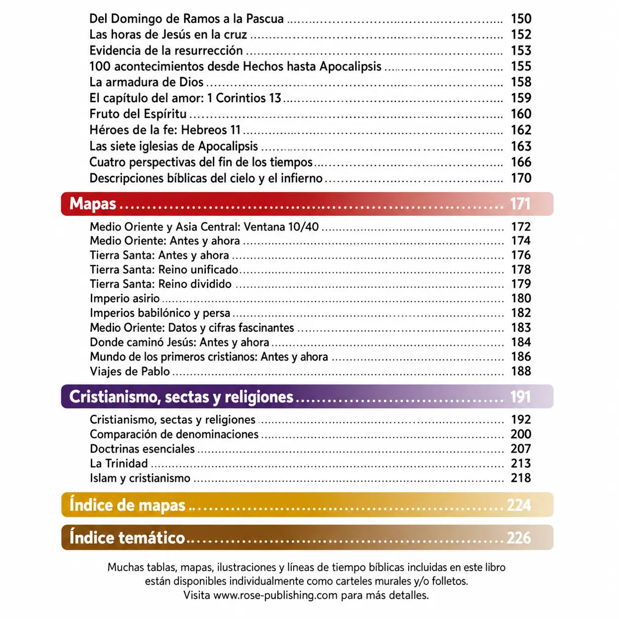 Cronix® Libro de Tablas Comparativas Bíblicas, Mapas y Líneas de Tiempo by Rose Publishing edición 10 aniversario en español