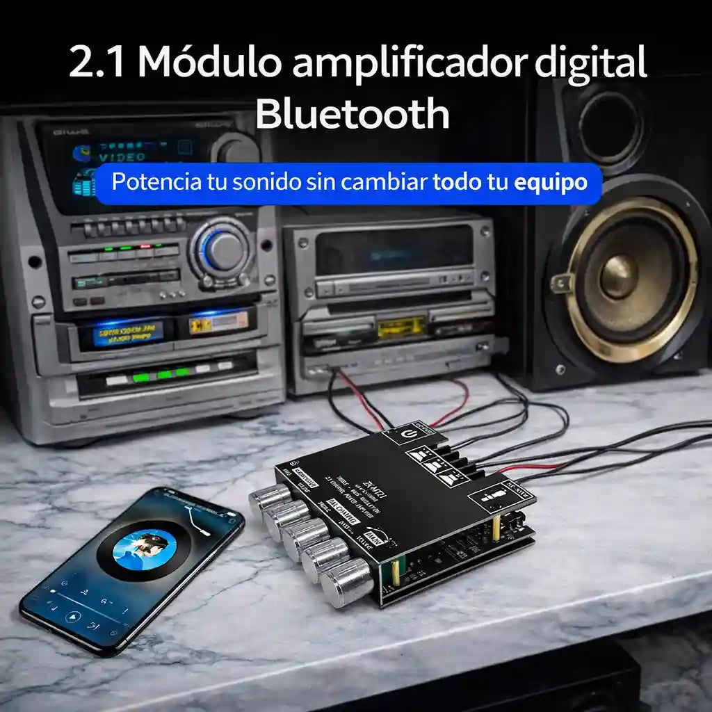 BassAmply® Módulo amplificador de potencia con Bluetooth