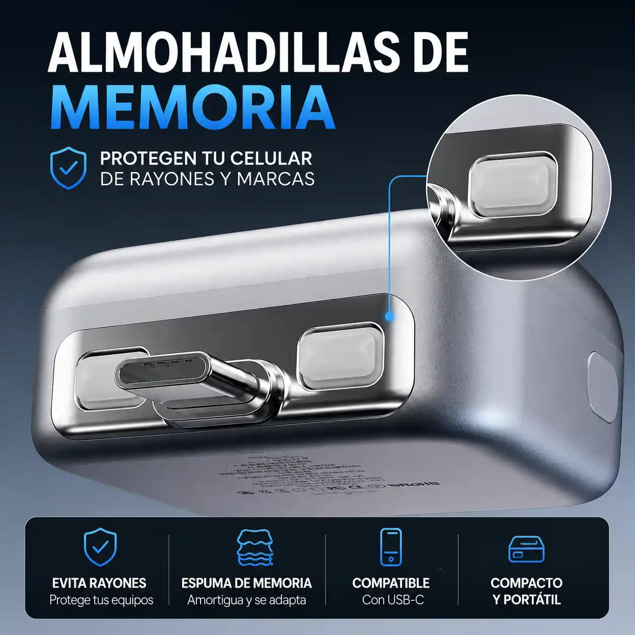 AutoCut 140W® Adaptador/desconector inteligente USB-C PD Carga rápida 140 W con IA