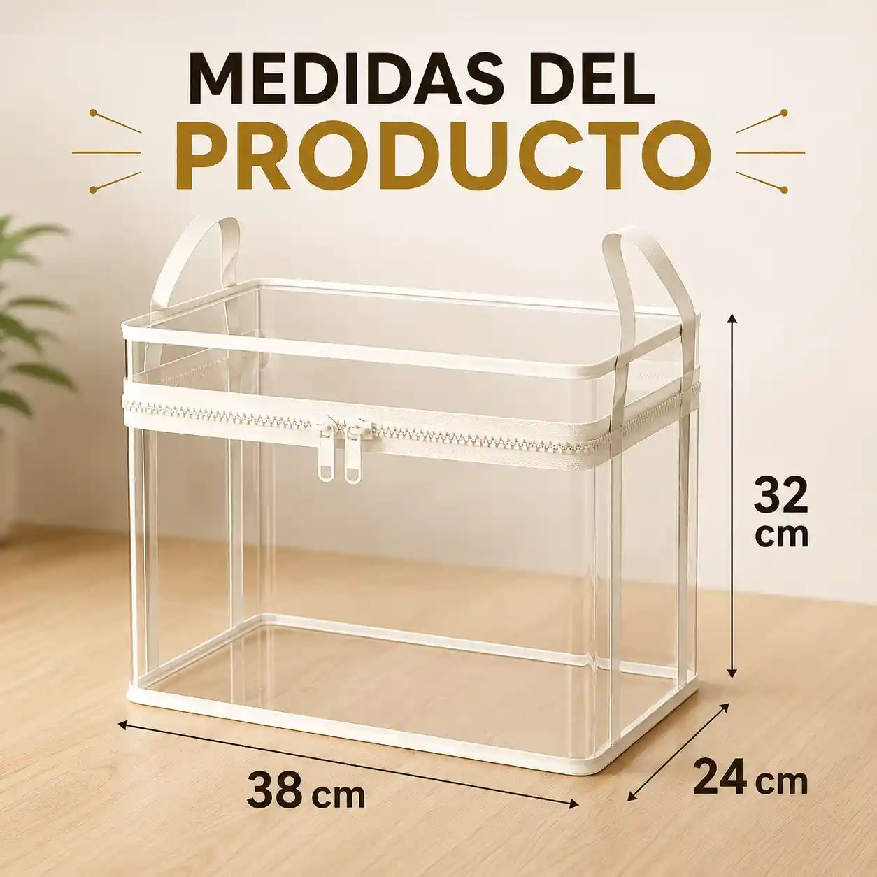 Kubbix® Caja Organizador Transparente de Gran Capacidad