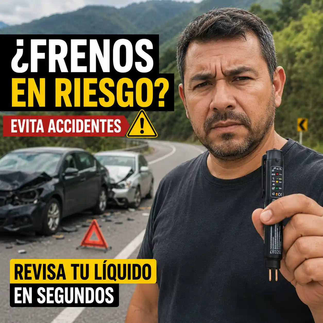 FRENOCHECK® Tester de líquido de frenos YM-C02 Revisa el estado del líquido de frenos en segundos, sin ir al taller.