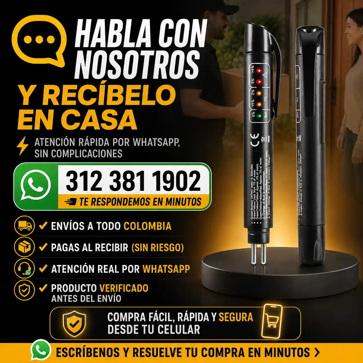 FRENOCHECK® Tester de líquido de frenos YM-C02 Revisa el estado del líquido de frenos en segundos, sin ir al taller.