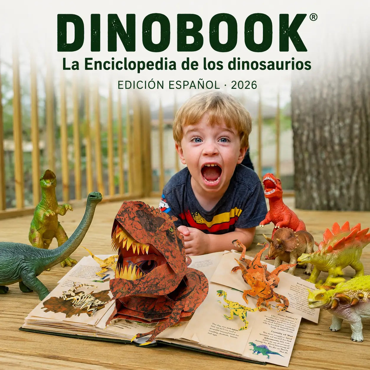 Dinobook® Enciclopedia de dinosaurios prehistóricos en Pop-Up 3D