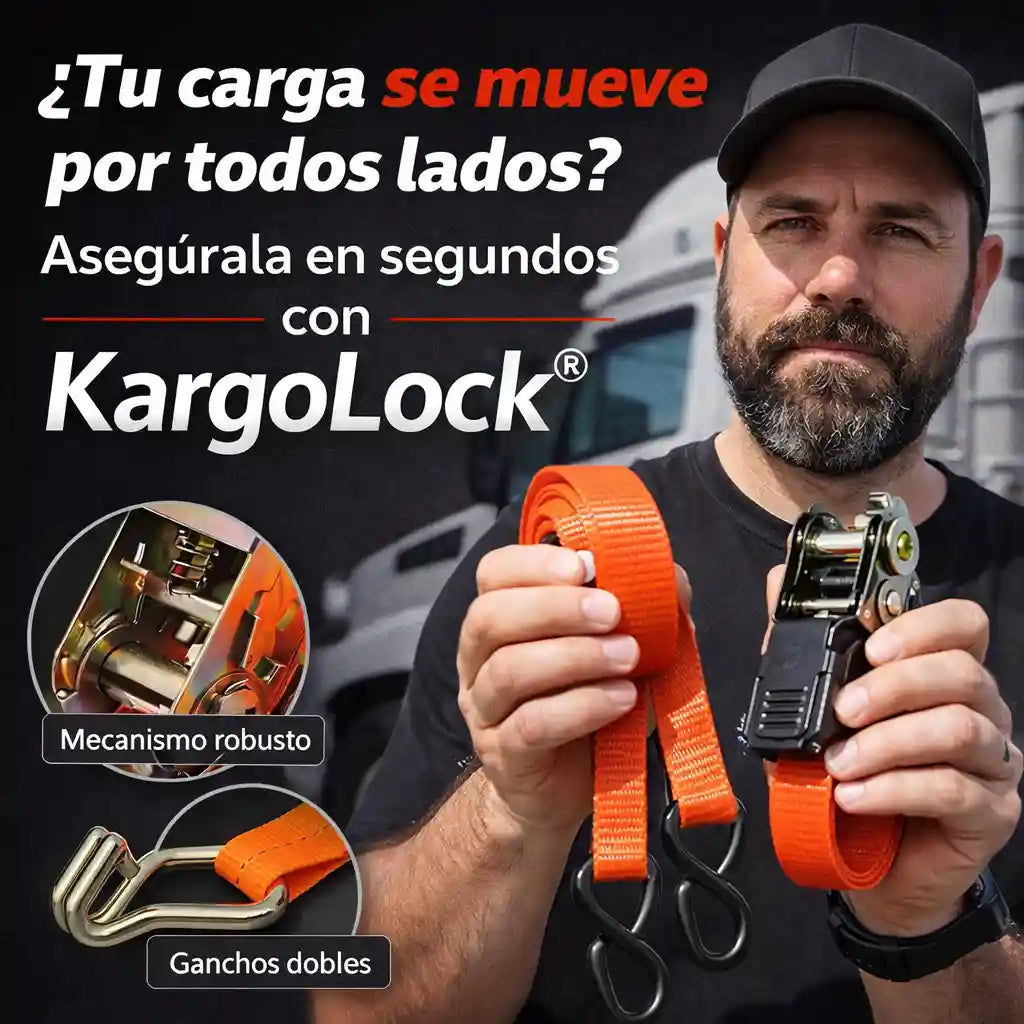 KargoLock® Correa Trinquete 5 Metros Amarre Carga Vehiculos