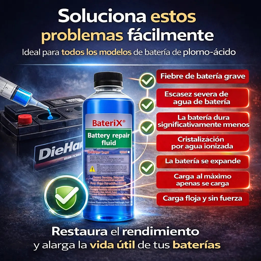 BateriX® Nanoactivo Líquido Recuperador De Baterías 500ML