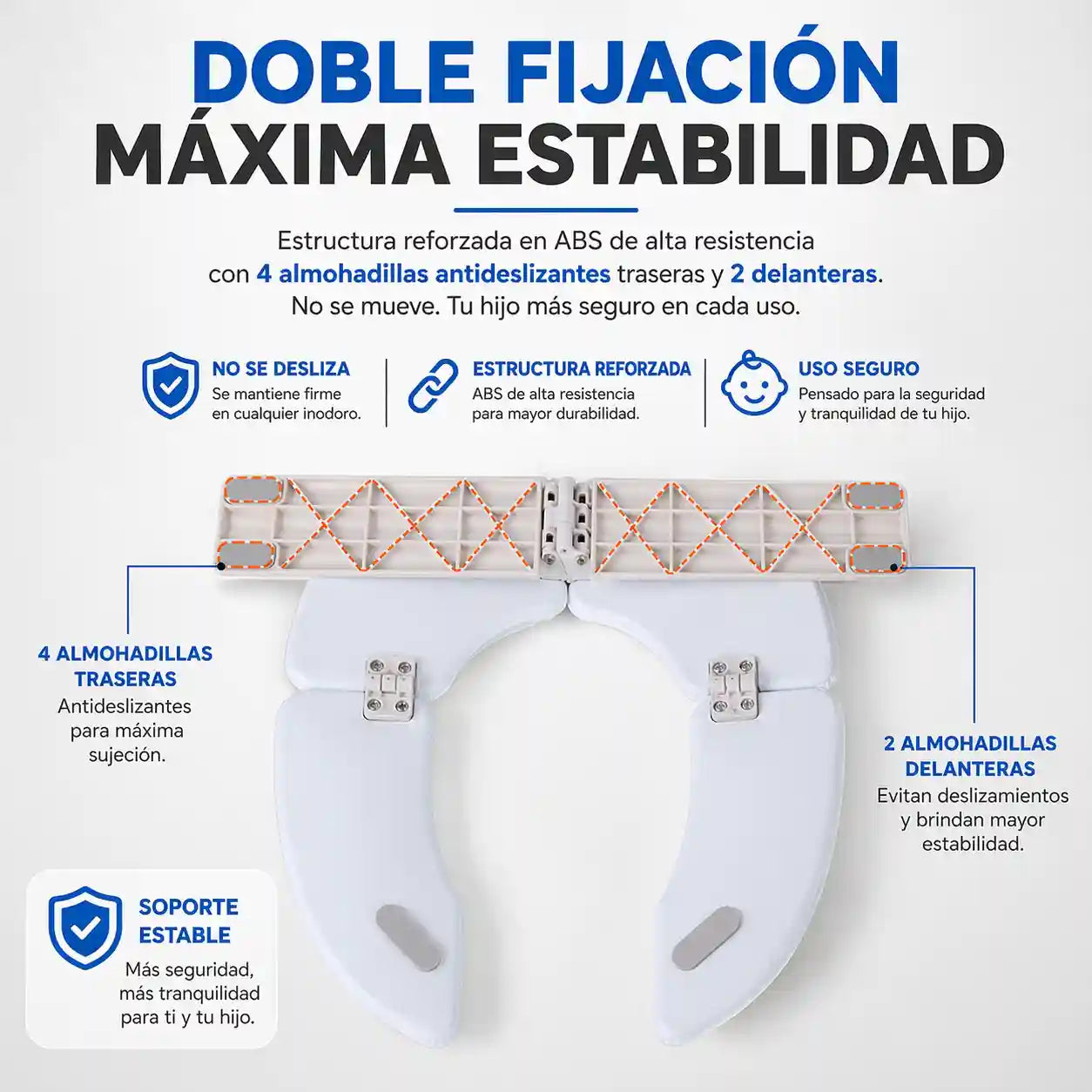 PottyGo® Reductor De Sanitario Portátil Para Niños para viajes al aire libre, para hotel, para el hogar, Asiento antideslizante.