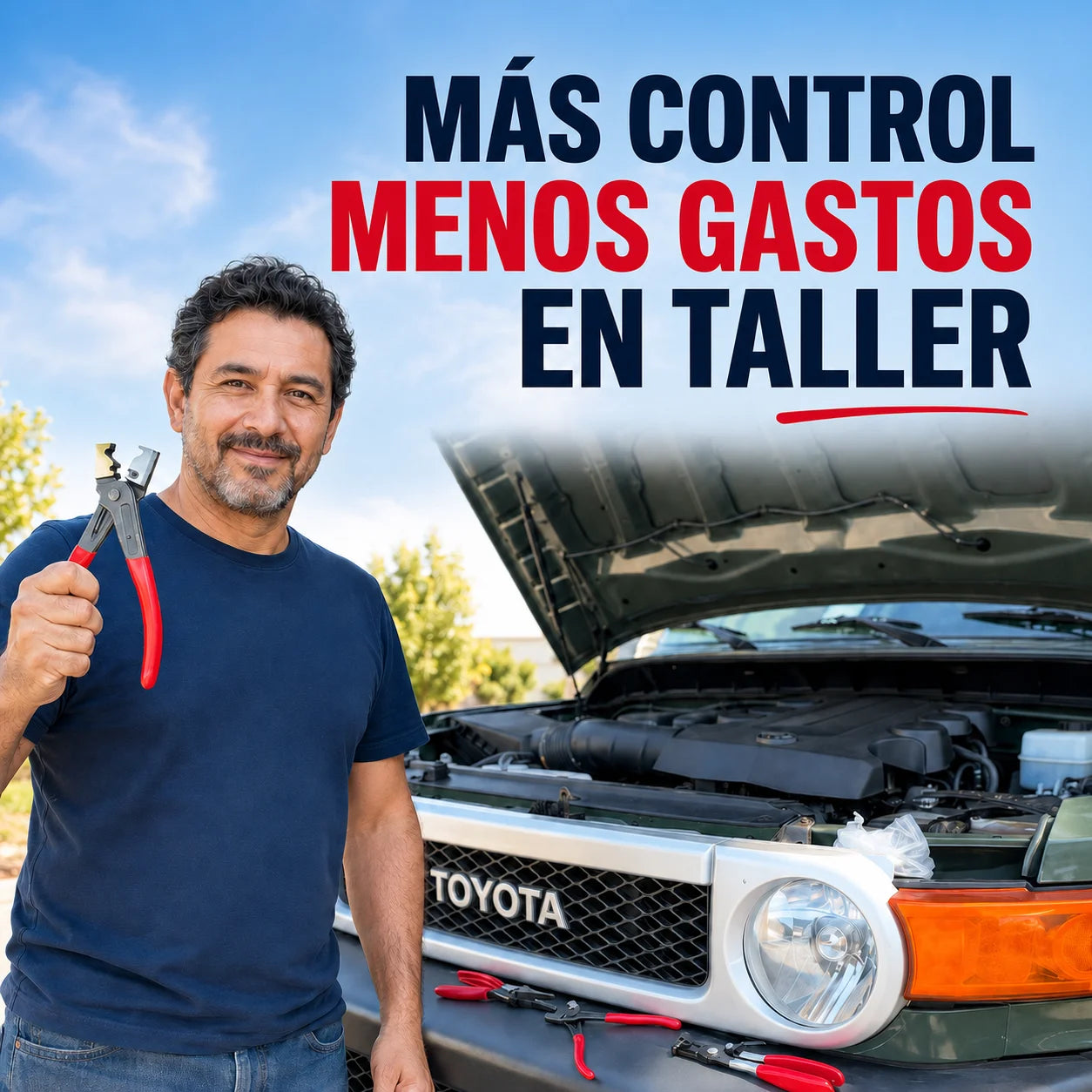Clampix® kit de 4 herramientas especializadas para desmontar mangueras, abrazaderas y conexiones automotrices