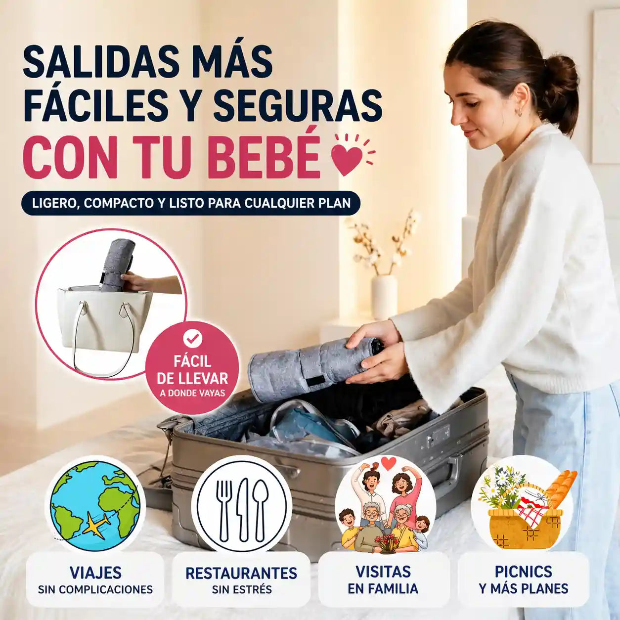 BbyGo®  Cinturon De Seguridad Anticaída Para Bebes, Cinturón de seguridad para aprender a sentarse y alimentación