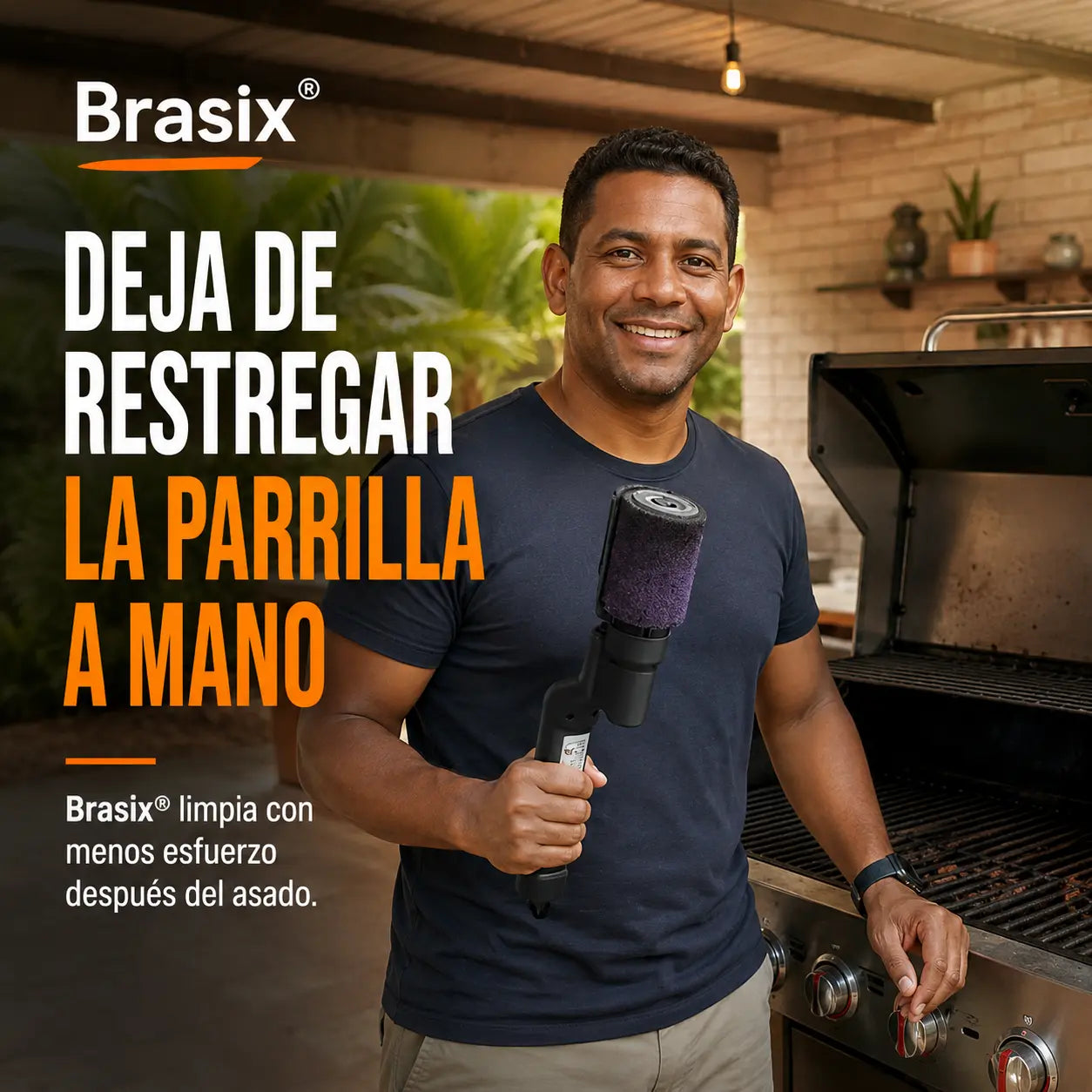 Brasix® cepillo eléctrico Limpiador De Parrilas Bbq