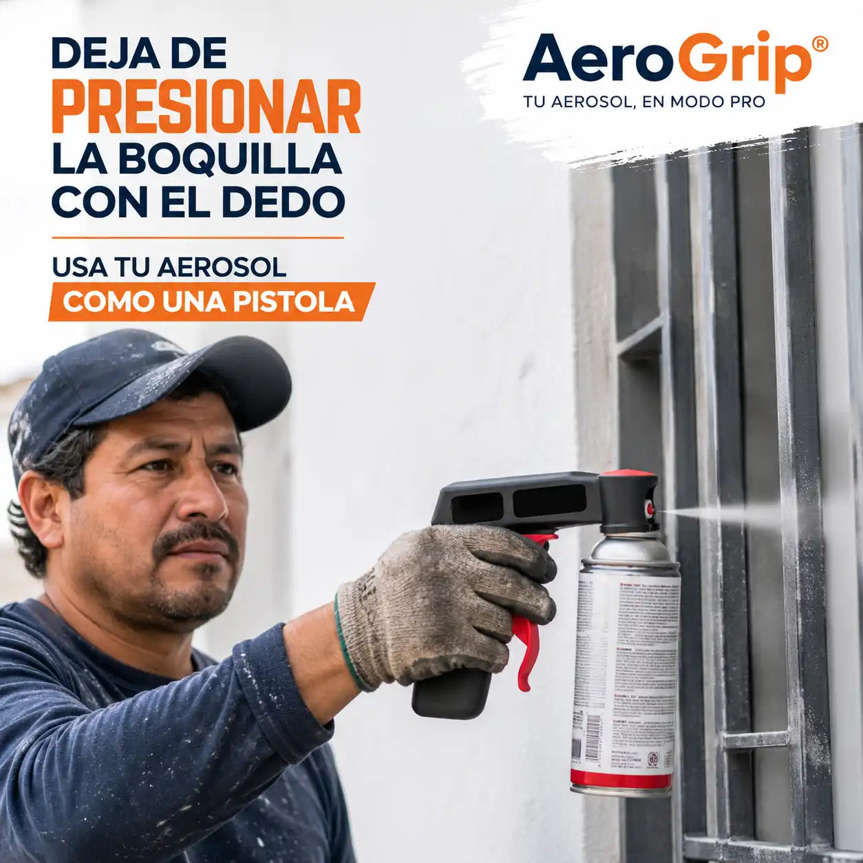 AeroGrip® Pistola pulverizadora de pintura autoaplicable Universal Adaptador tipo gatillo para aerosoles