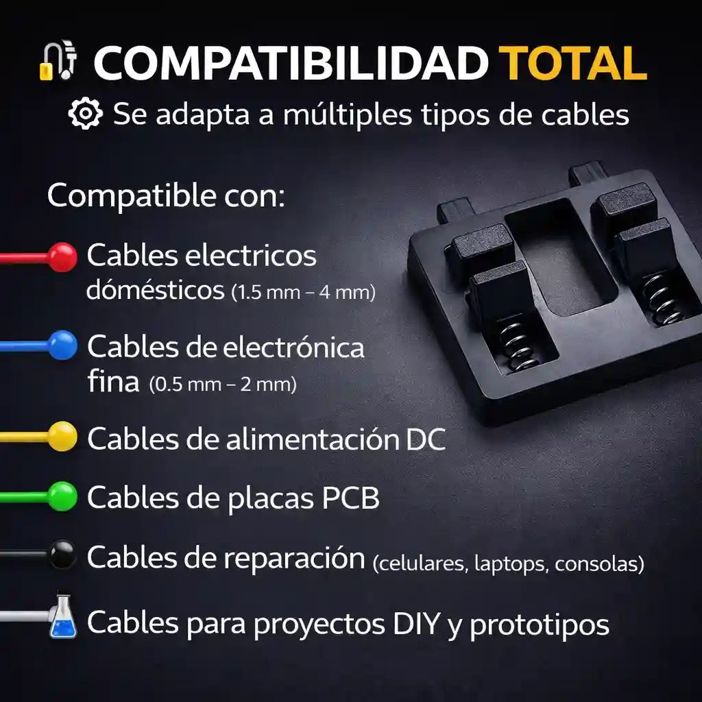 CLIPTRONIC® Bases Para Soldar Cables Kit 3Pz