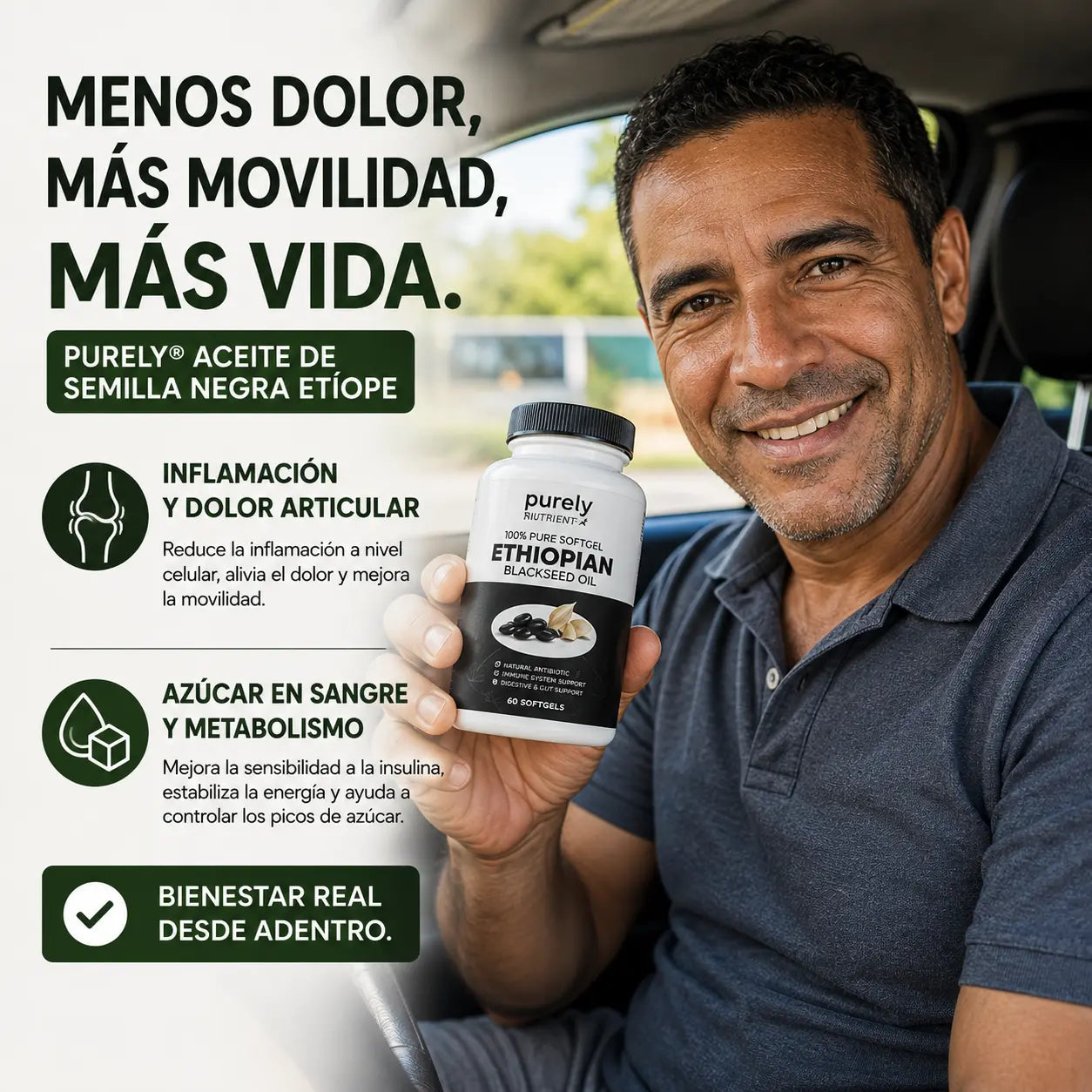 PURELY® Aceite de Semilla Negra Etíope | Digestión, Defensas y Bienestar Diario