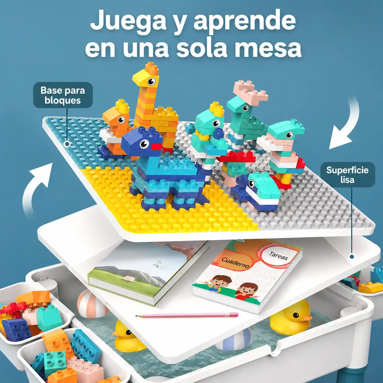 LegoMesa® Mesa Didactica Bloques Construccion