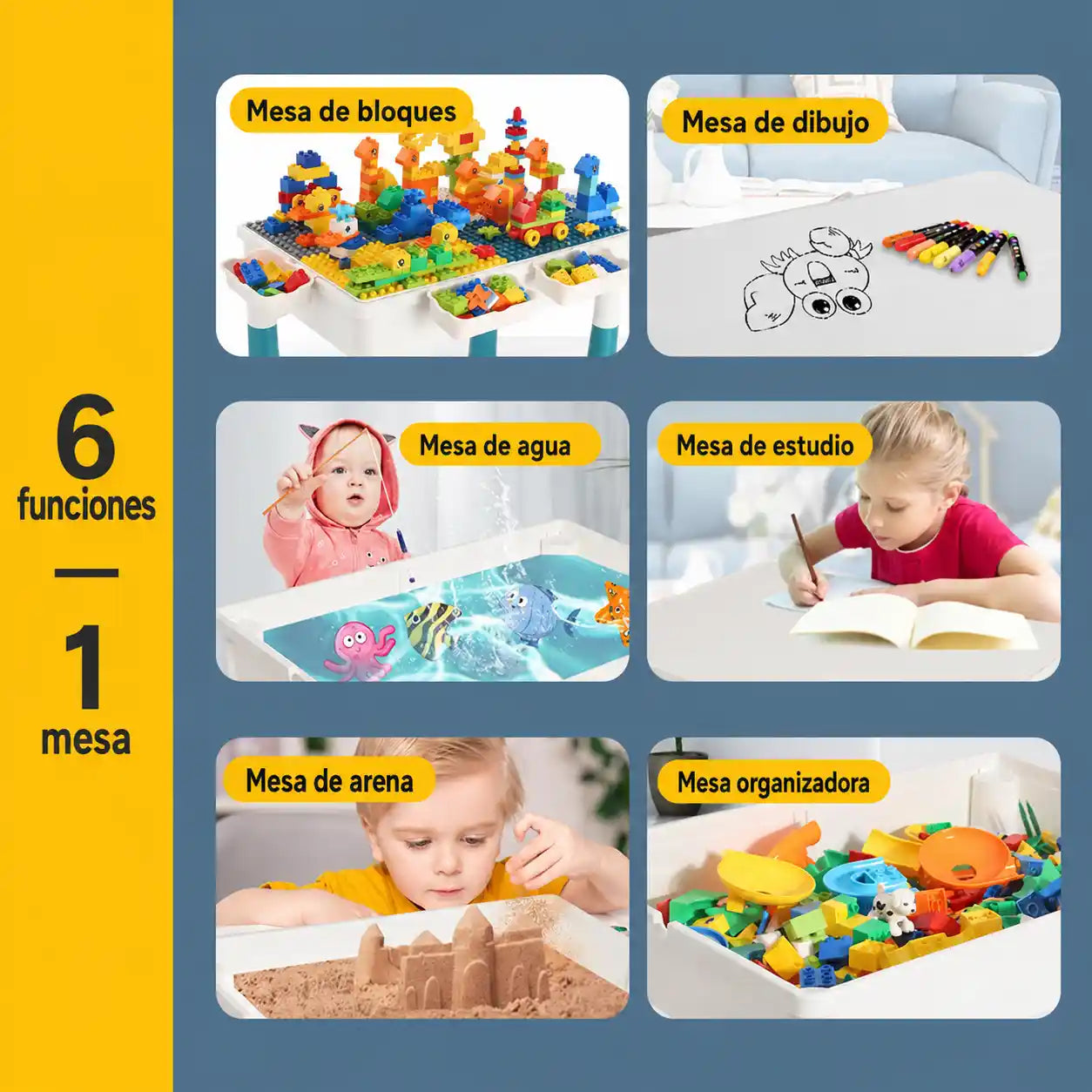 LegoMesa® Mesa Didactica Bloques Construccion