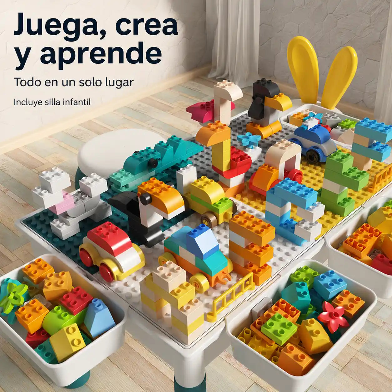 LegoMesa® Mesa Didactica Bloques Construccion