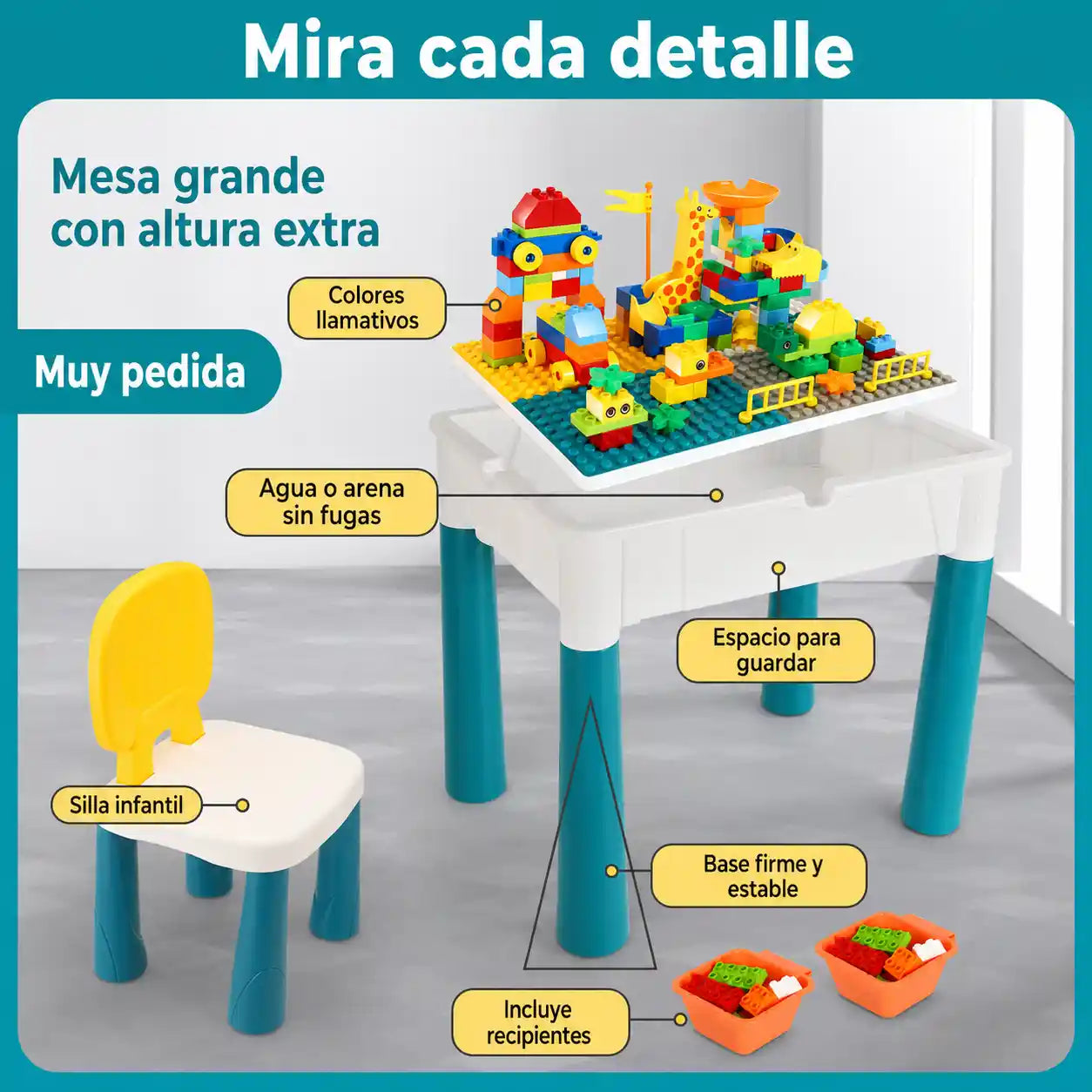 LegoMesa® Mesa Didactica Bloques Construccion