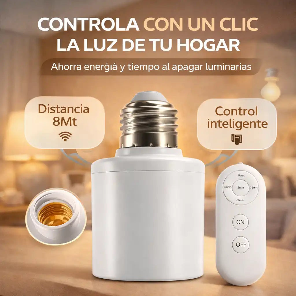 ClickLuz® Plafon Inteligente Con Temporizador y Control