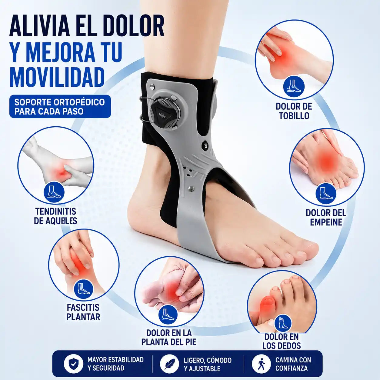 Tobrix® Férula ortopédica de soporte para tobillo y pie
