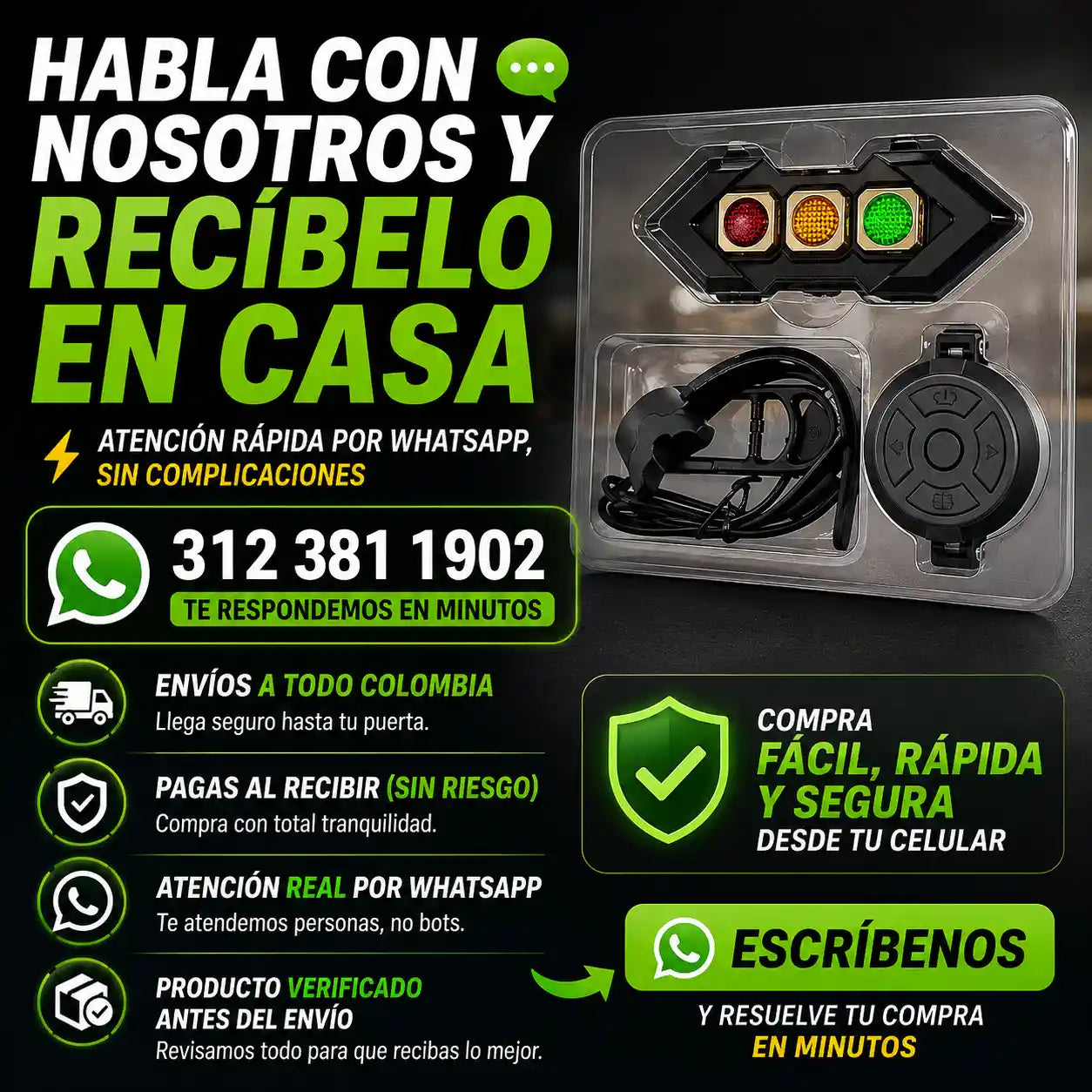 LUMIXER® Luces Direccionales Bicicleta Led Intermitentes 6 modos