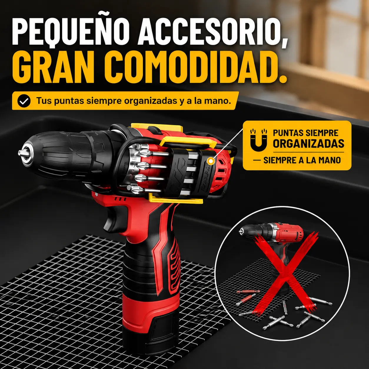 Broquix® | Soporte Magnético Universal para Brocas de Taladro