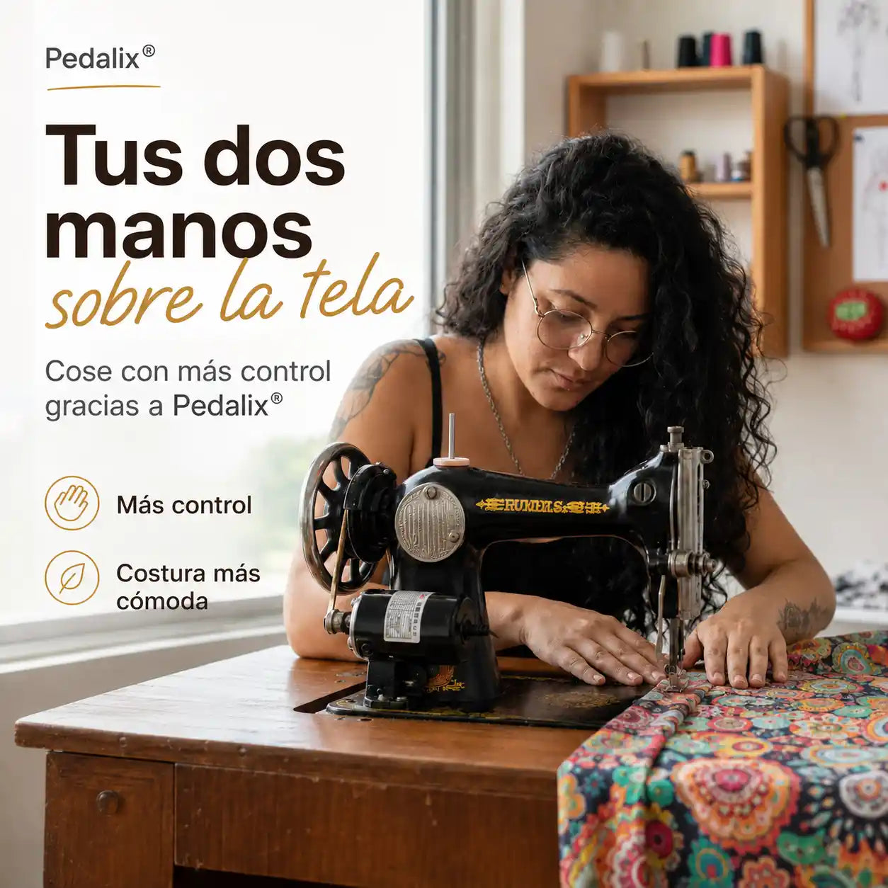 PEDALIX® kit de conversión de máquina de coser a motor eléctrico, reemplaza el accionamiento manual por un sistema eléctrico