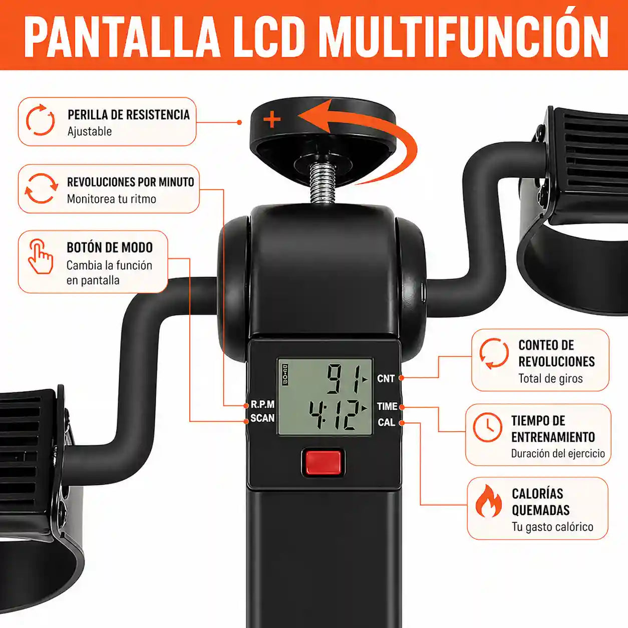 MoviFit®  Pedalera Mini Bici Estatica Mejora la Movilidad Reducida