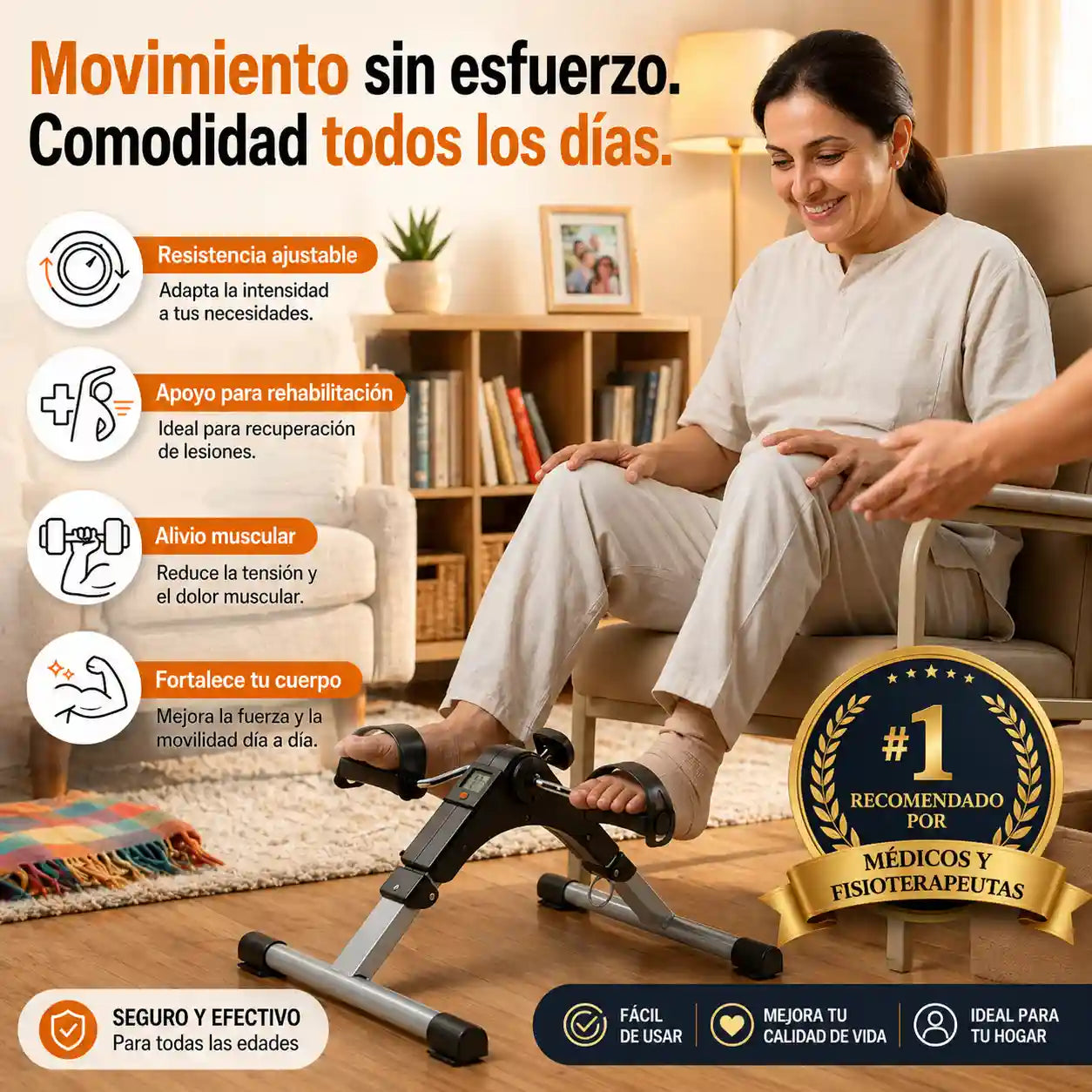 MoviFit®  Pedalera Mini Bici Estatica Mejora la Movilidad Reducida