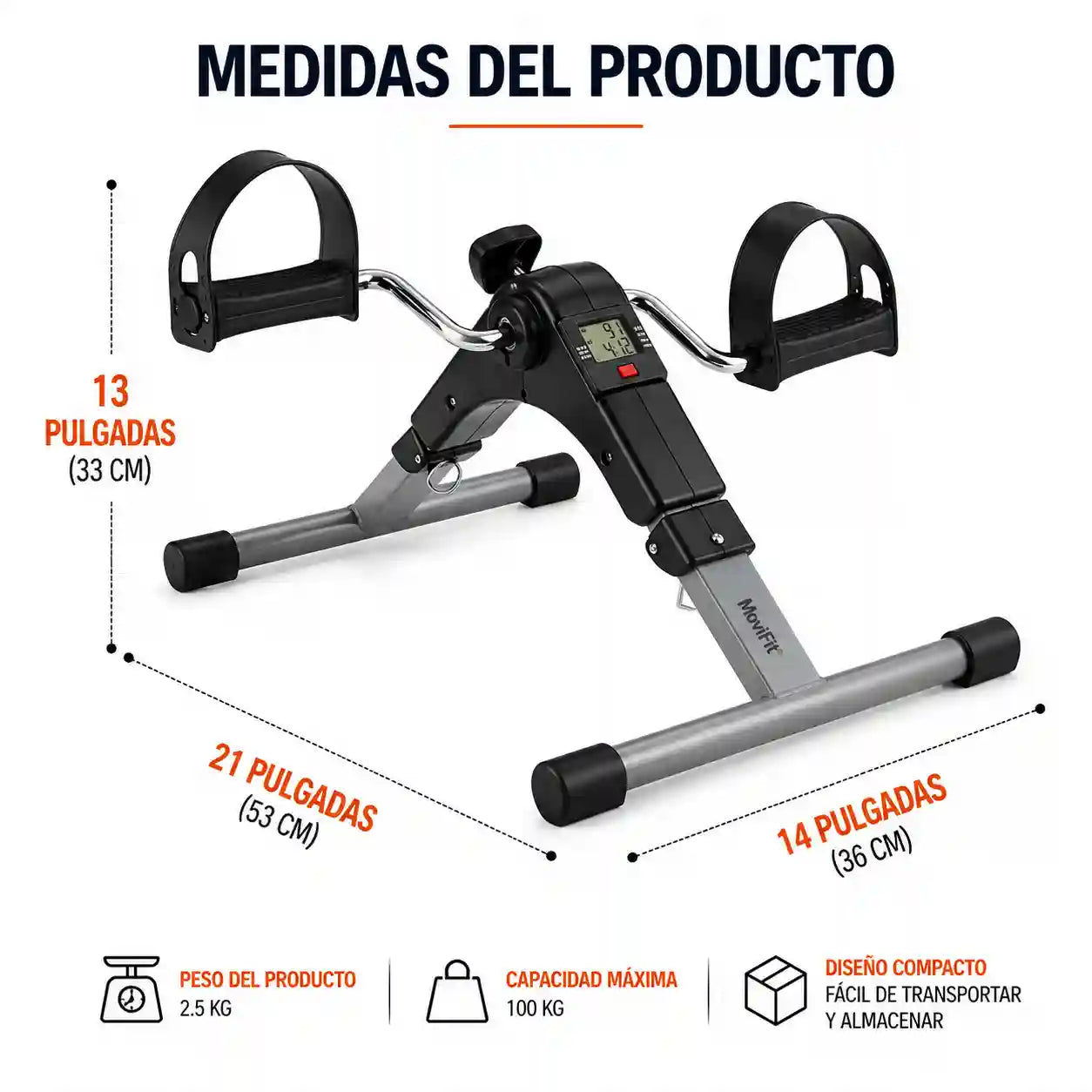 MoviFit®  Pedalera Mini Bici Estatica Mejora la Movilidad Reducida