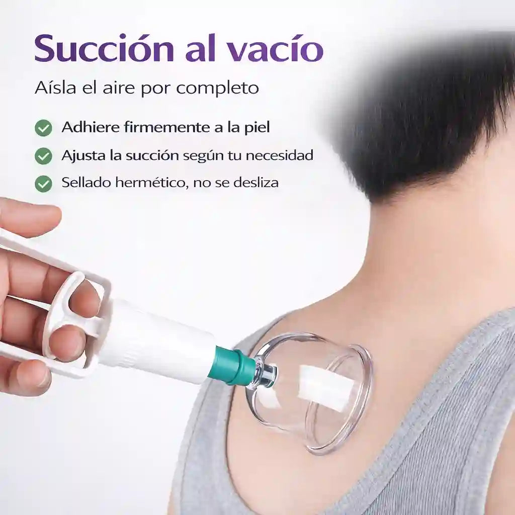 Relaxup® KIT 6Pz Terapia de cupping para aliviar tensiones dolor y circulación Ventoterapia