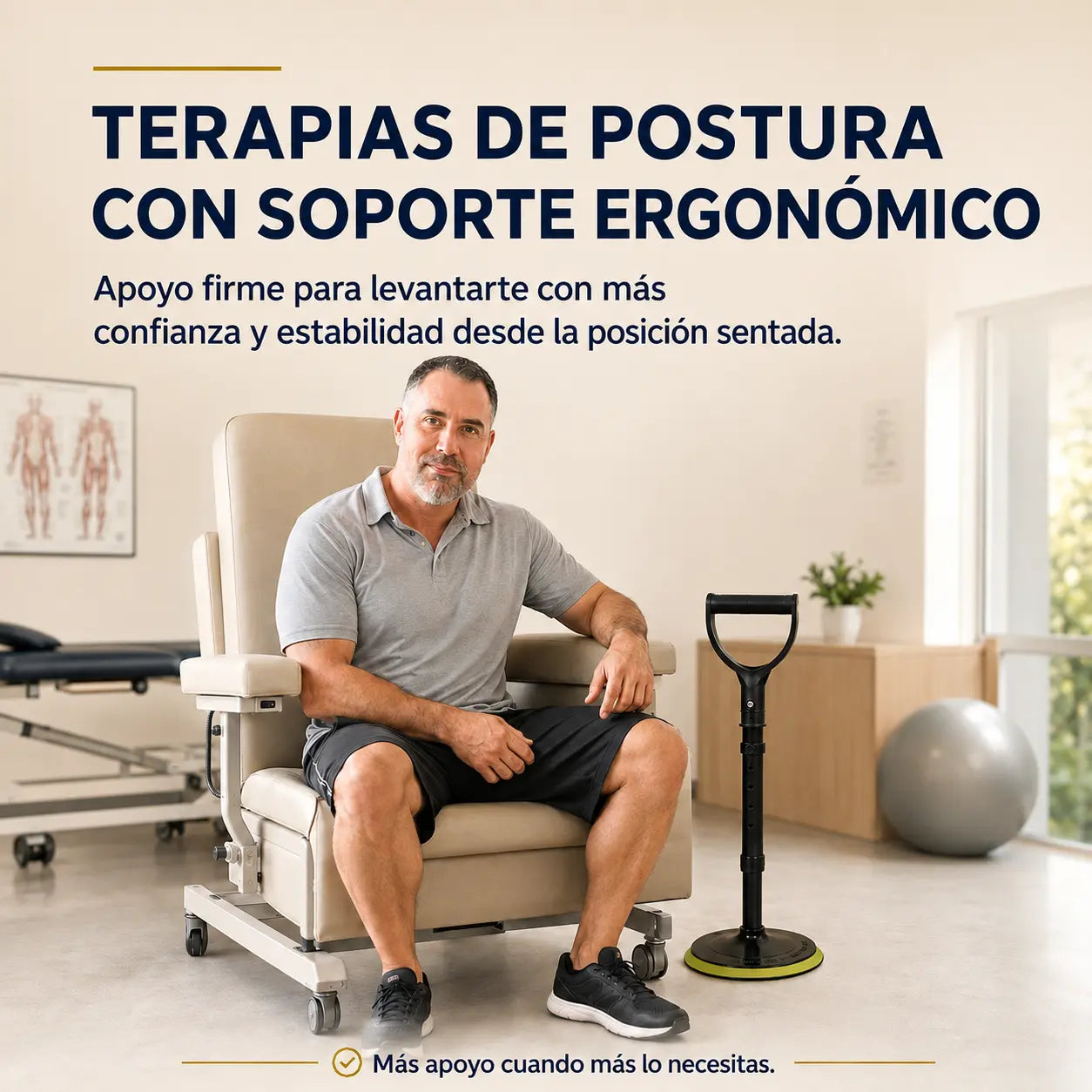 Alzix® – Ayuda para Levantarse con Base Antideslizante y Altura Ajustable 42–52 cm