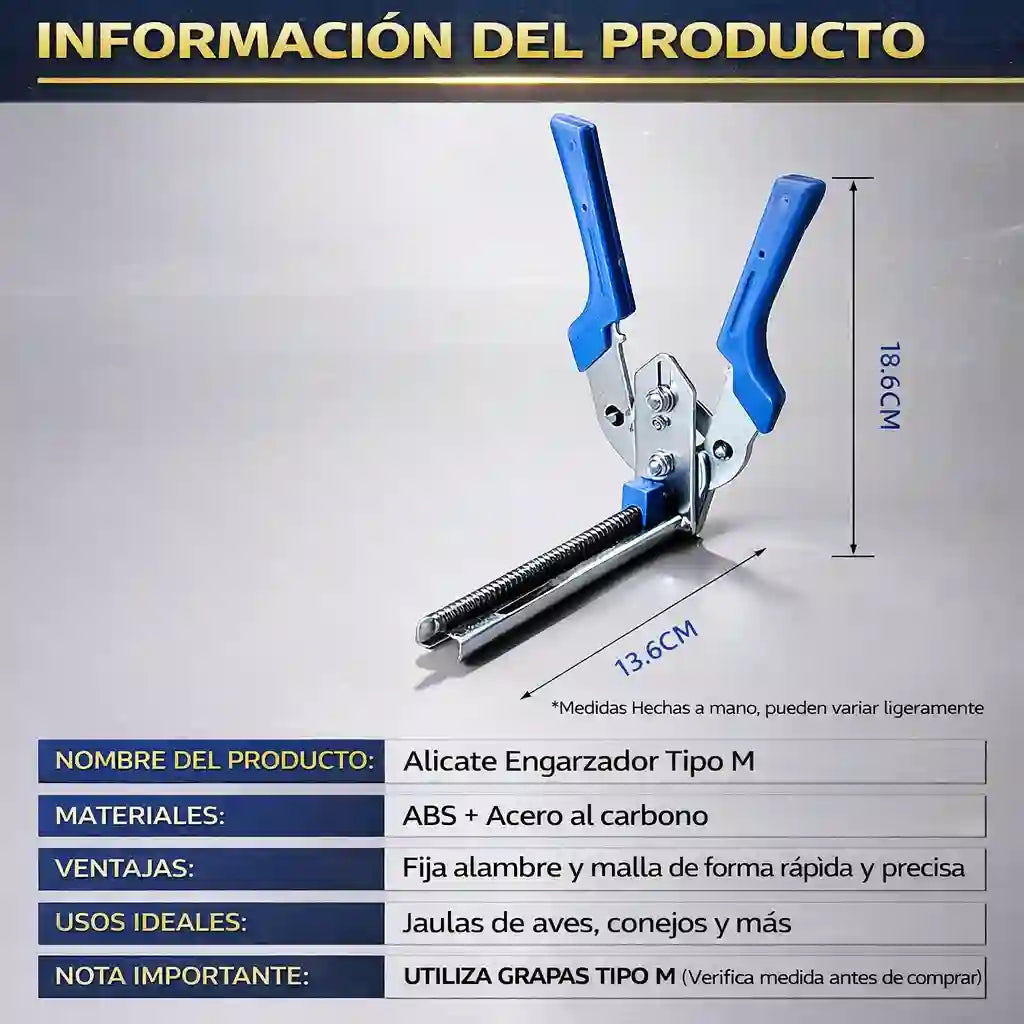 FIXGRAP® Alicate Para Grapar Metal 600 Grapas