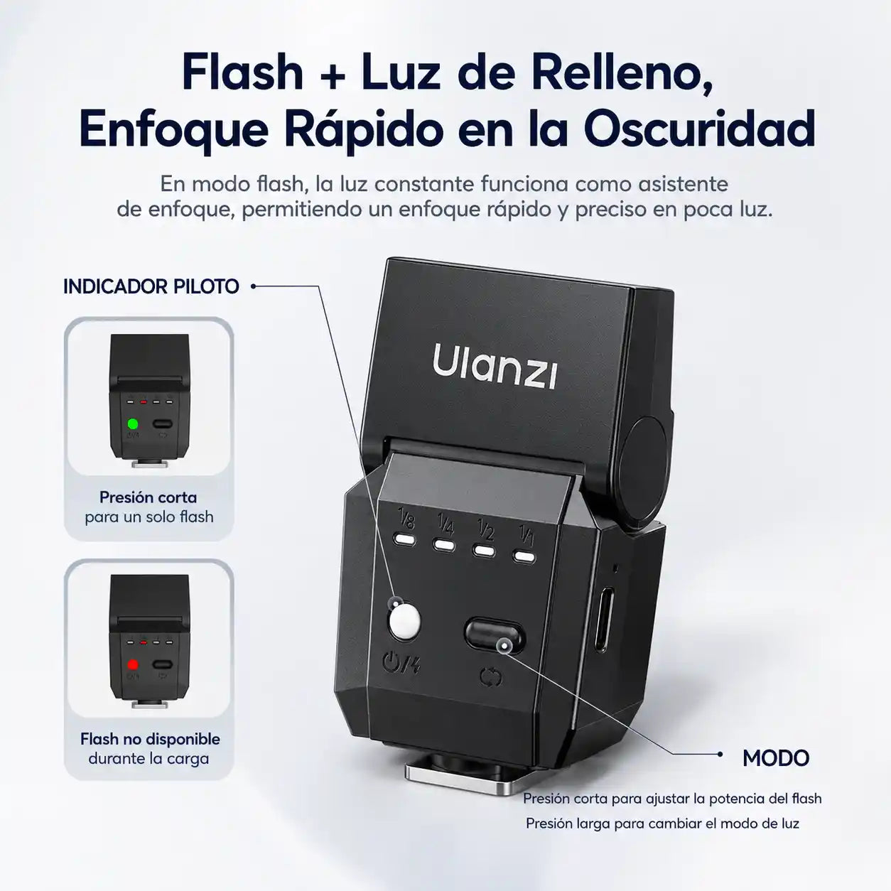 FotoLux® Mini flash para cámara / luz de relleno LED