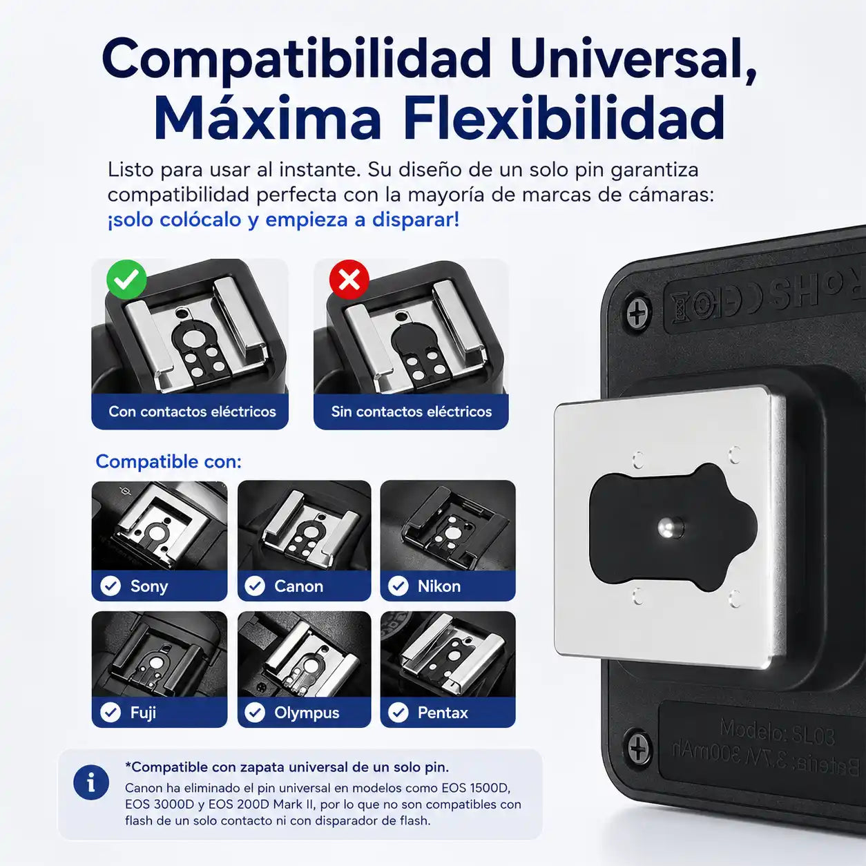FotoLux® Mini flash para cámara / luz de relleno LED
