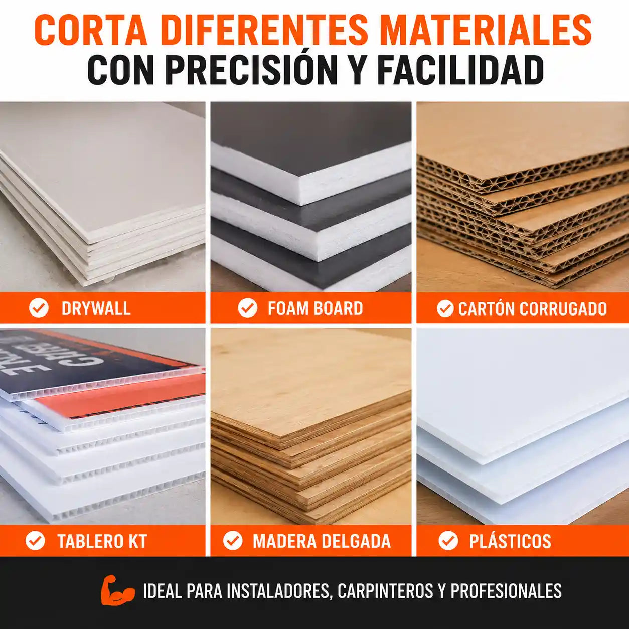 LINECUT® Cortadora plegable multimaterial para drywall/foam/KT