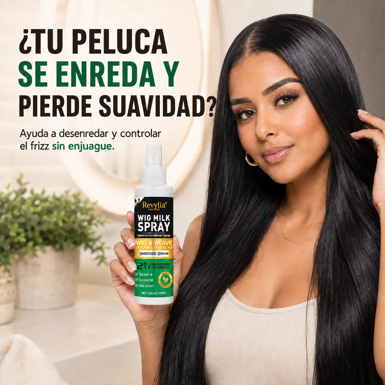 Revylia® Acondicionador sin enjuague revitalizante para pelucas en spray