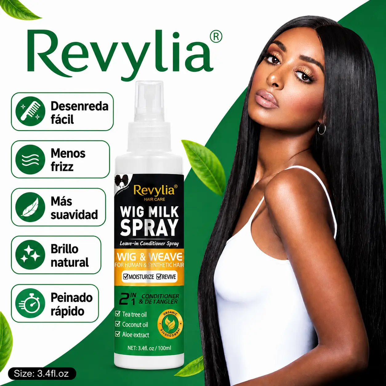 Revylia® Acondicionador sin enjuague revitalizante para pelucas en spray