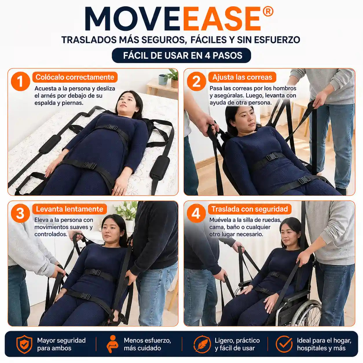 MoveEase® Arnés de traslado para pacientes