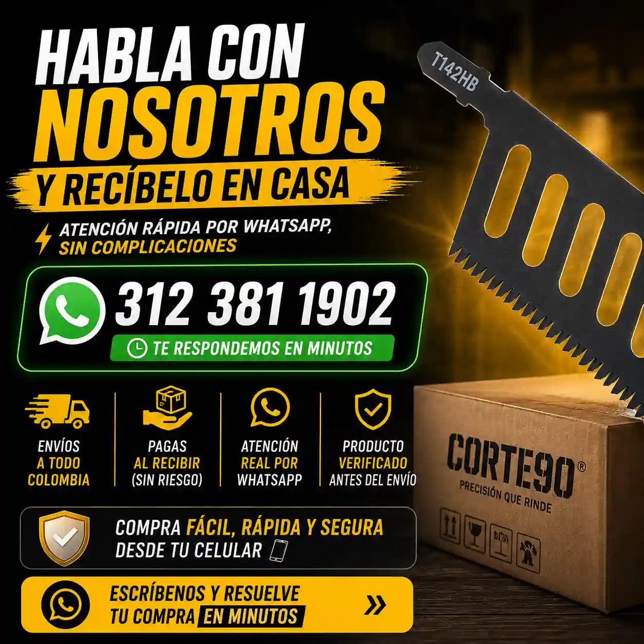 CORTE90® CUCHILLAS PARA SIERRAS CALADORAS DE 32MM DE ACERO UNIVERSAL