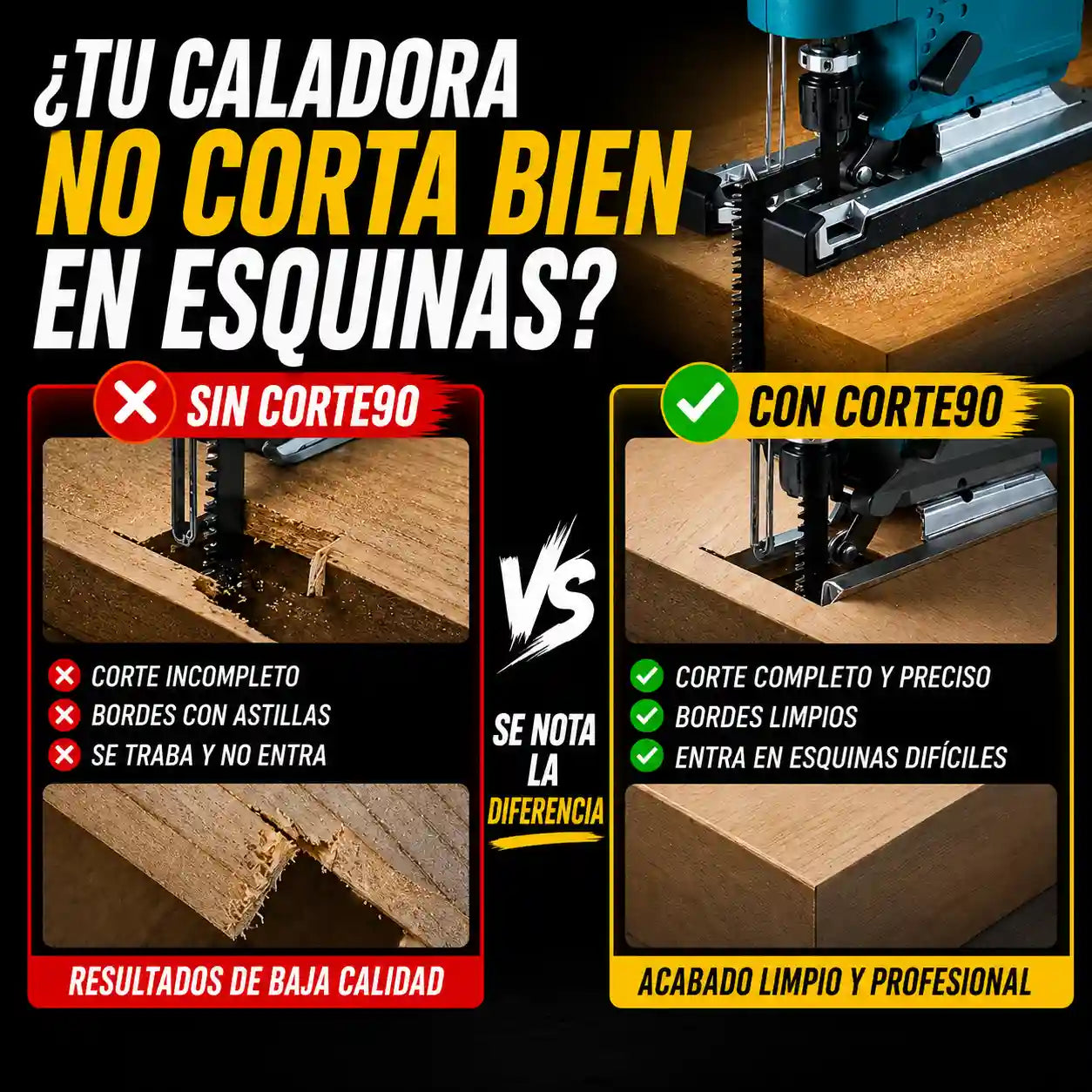 CORTE90® CUCHILLAS PARA SIERRAS CALADORAS DE 32MM DE ACERO UNIVERSAL
