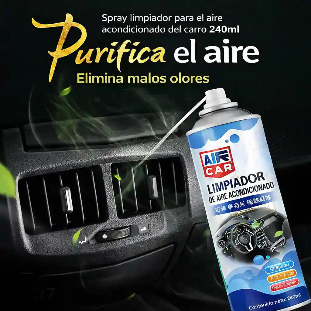 AIRCAR® Spray limpiador para el aire acondicionado del coche 240ML