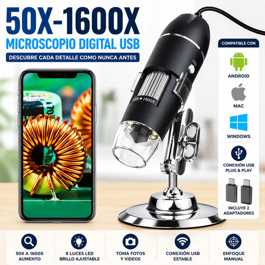 Detallix® Microscopio Digital 1000x Usb Portatil