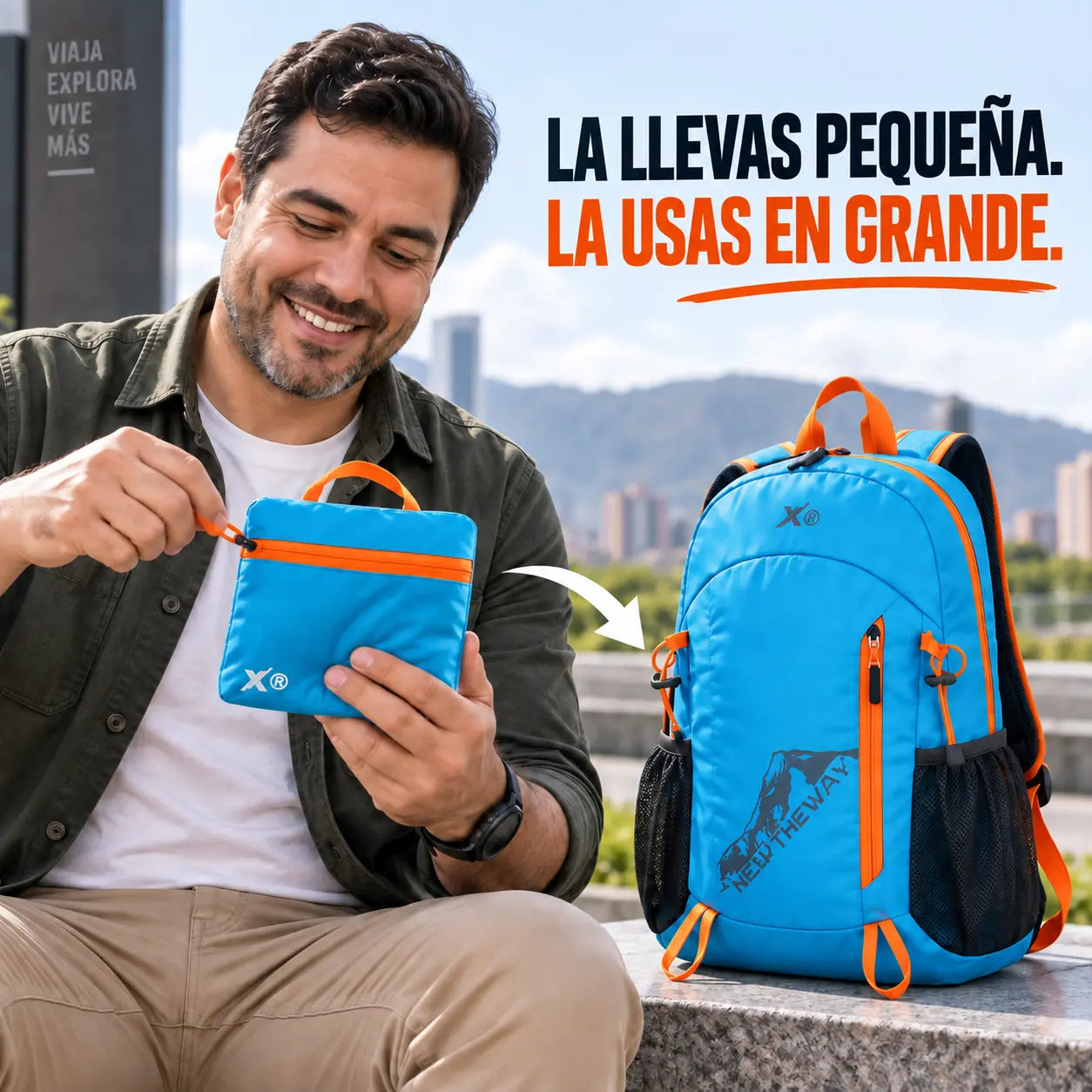 Foldix® | Mochila Plegable Impermeable para Viajes y Aventuras