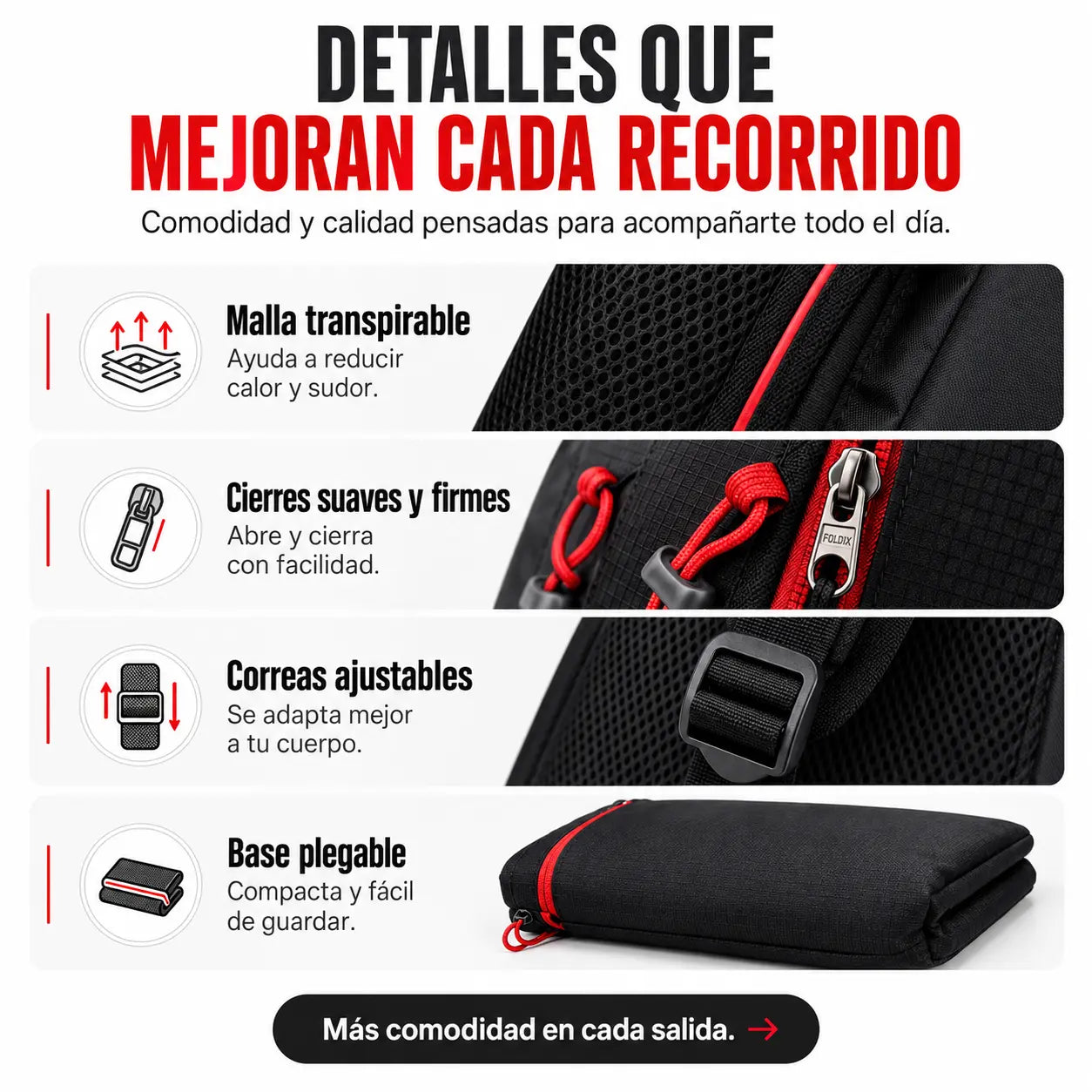 Foldix® | Mochila Plegable Impermeable para Viajes y Aventuras