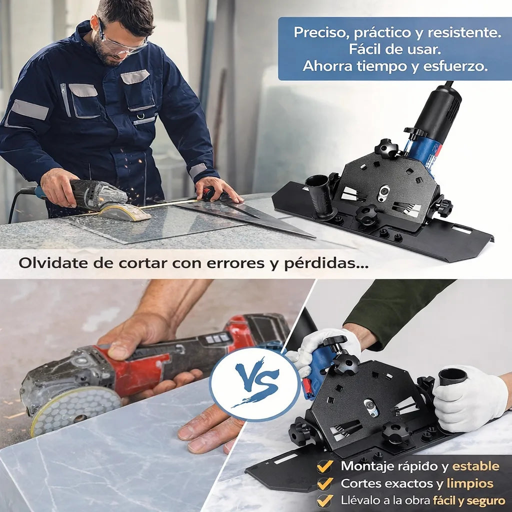 BISEL45X® Guía Biseladora 45° para Pulidora Amoladora