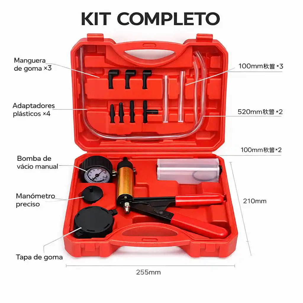 KitPurg® Vacuometro Probador Bomba De Vacio 23pcs