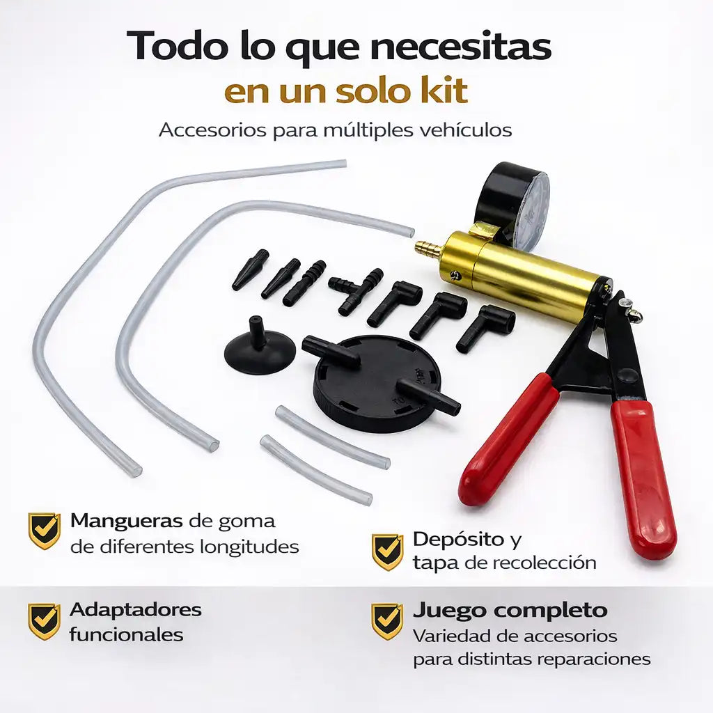 KitPurg® Vacuometro Probador Bomba De Vacio 23pcs