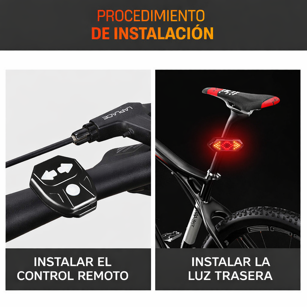 Turnix® Aumenta tu seguridad en bici hasta 10X Luces Led Direccionales para Bicicleta