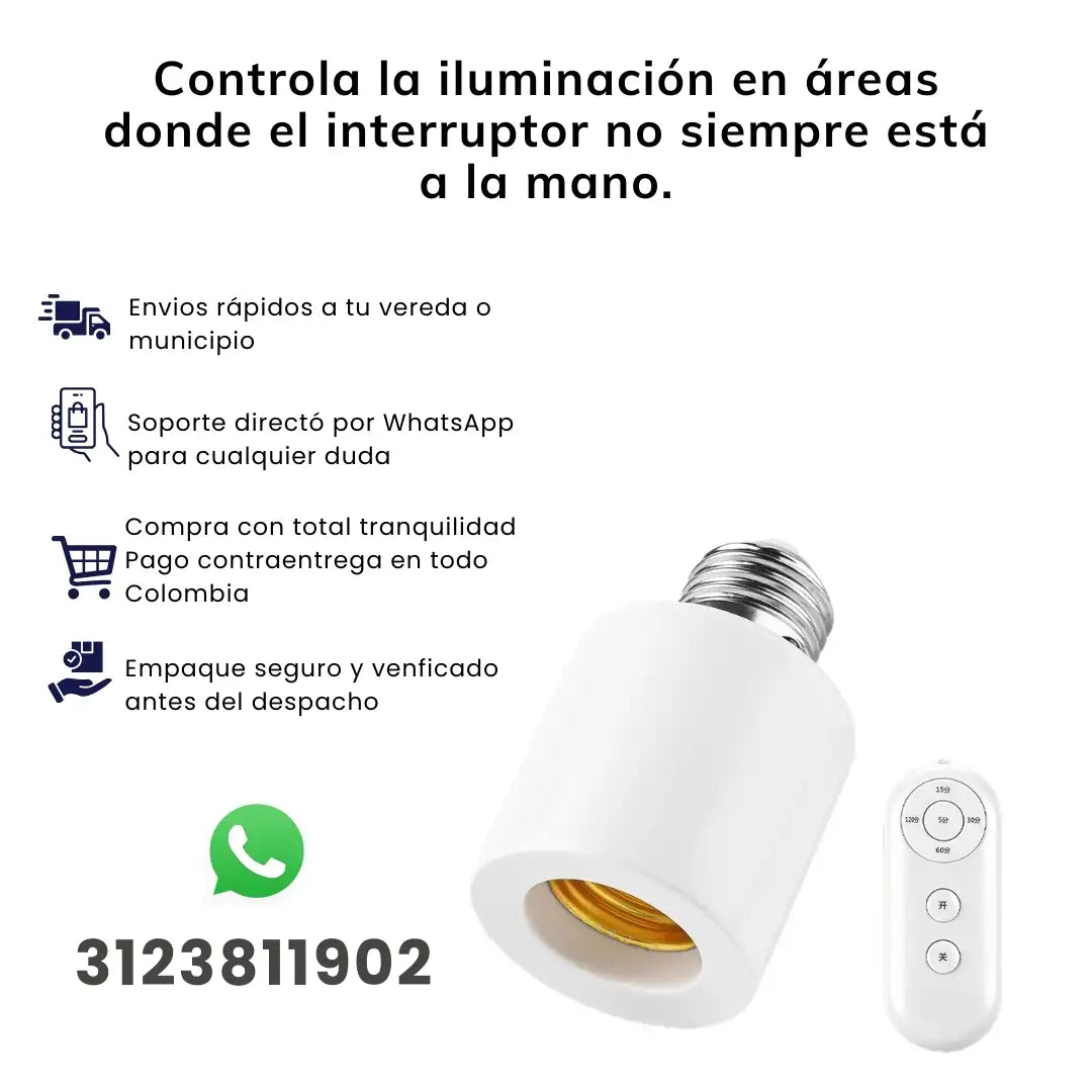 ClickLuz® Plafon Inteligente Con Temporizador y Control